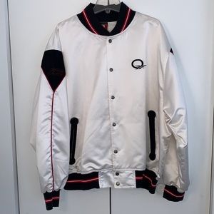 Allen Iverson Reebok I3 Satin Bomber Jacket Mens XL Philadelphia 76ers Sixers